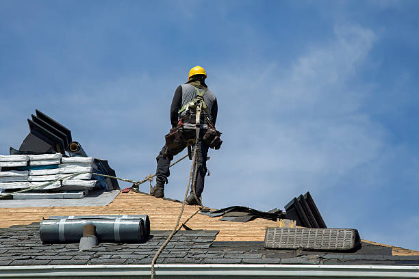 Professional Roofing technician working in Sherburne, NY